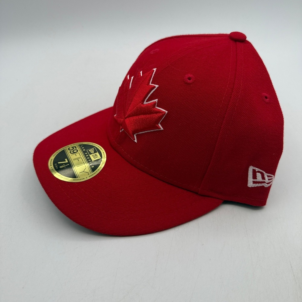 New Era Toronto Blue Jays 59FIFTY Low Profile Hat Mens 7 1/8 Red MLB 70360680 - Picture 3 of 6